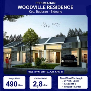 Dijual Rumah Baru Woodville Residence Sidoarjo Start 490 Jutaan