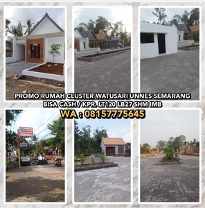 Dijual Rumah Cluster Di Watusari Unnes Semarang Bisa Cashkpr Lt120