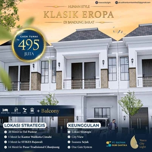Dijual Rumah Eropa Klasik 2 Lantai Di Cihanjuang