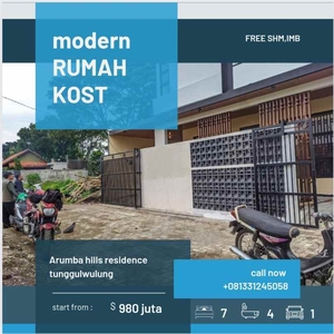 Dijual Rumah Kos Tunggulwulung Dekat Kampus Terbesar Kota Malang