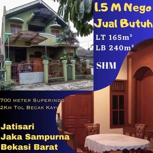 Dijual Rumah Murah Bekasi Butuh Uang Jaka Sampurna 700mtr Superindo
