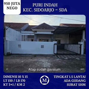 Dijual Rumah Puri Indah Sidoarjo Kota 950 Juta Nego Shm Atap Galvalum