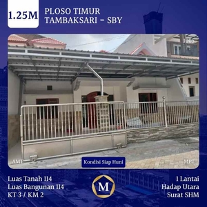 Dijual Rumah Siap Huni Ploso Timur Surabaya 125m Shm Hadap Utara