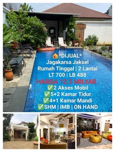 Dijual Rumah Sultan Jagakarsa 2 Lt Lt 700 Lb 488 Harga 119 Milyar