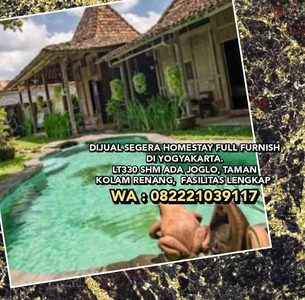 Dijual Segera Homestay Full Furnish Di Yogyakarta Lt330 Shm Ada Joglo