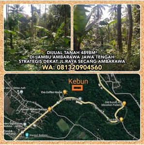 Dijual Tanah 4898m Di Jambu Ambarawa Jawa Tengah Dekat Jlraya