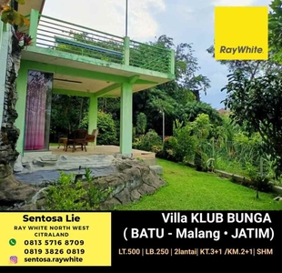 Dijual Villa Kub Bunga Batu Malang Jawa Timur Plus Full Furnished