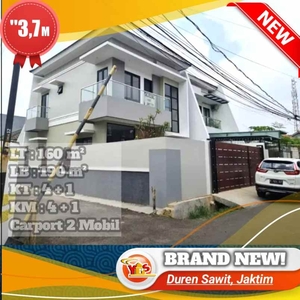 Duren Sawit Jaktim Rumah Brand New 2 Lt Hook Ready Unit 124