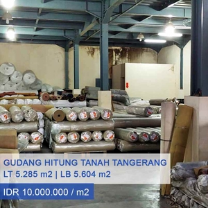 Gudang Hitung Tanah Dijual Di Jl Daan Mogot Jurumudi Tangerang