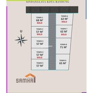 Harga Top Dijual Rumah Tipe 55 Baru Perumahan Townhouse Minimalis Lokasi Sindanglaya Dkt Antapani - Bandung Jawa Barat
