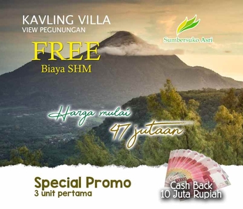 Investasi Eksklusif Jual Tanah Kavling View Pegunungan Free Shm