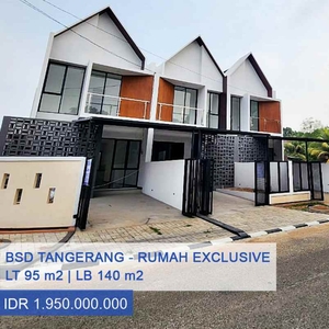 Jual Murah Rumah Baru Area Exclusive Komplek Bsd Tangerang