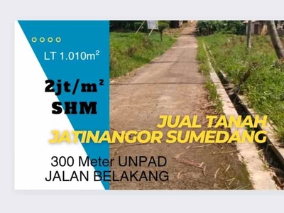 Jual Tanah Jatinangor Murah 300 Meter Kampus Unpad Siap Bangun Shm