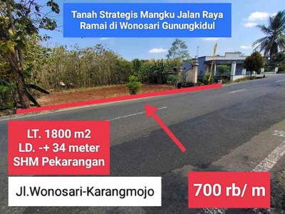 Jual Tanh Mangku Jalan Provinsi Wonosari Gunung Kidul