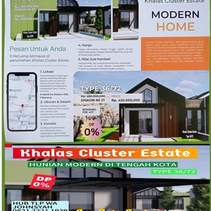 Marketing Resmi Developer Khalas Cluster Estate Promo 0 Dp