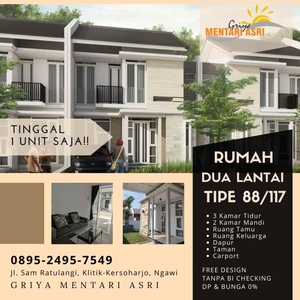 Perumahan Ngawi Mewah Tipe 88117 Tinggal 1 Unit Saja