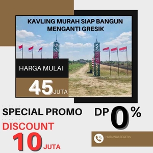 Promo Tanah Kavling Menganti 45 Juta Nol Poros Kabupaten