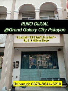 Ruko 3 Lantai Murah Bekasi Grand Galaxy City