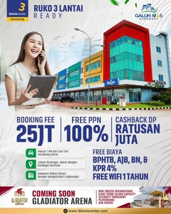 Ruko Strategis Di Pusat Bisnis Karawang 3 Lantai Harga 2 Lantai