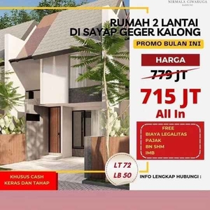 Rumah 2 Lantai Cluster Dekat Kampus Polban Ciwaruga Gegerkalong