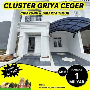 Rumah 2 Lantai Murrah Classic Modern Dalam Cluster Ceger Cipayung Jaktim