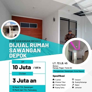 Rumah 400 Jutaan Di Bumi Sawangan Indah Kota Depok Siap Huni