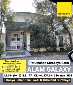 Rumah Area Gwalk Citraland Surabaya Barat - Perum Alam Galaxy - Luas