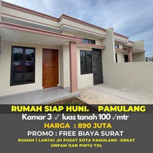 Rumah Baru 1 Lantai Siap Huni Dekat Kampus Unpam Tangsel