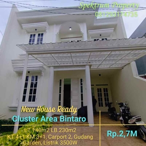 Rumah Baru Cluster Area Bintaro Dekat Stasiun Pondok Ranji Rp27m