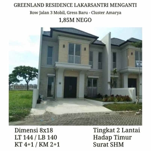 Rumah Baru Greenland Residence Gresik 185m Nego Shm Row Jalan Lebar