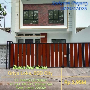 Rumah Baru Modern Di Griya Loka Bsd Lt144 Lb200 Rp295m