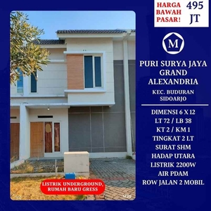 Rumah Baru Murah Puri Surya Jaya Grand Alexandria Sidoarjo 495 Juta