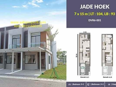 Rumah Baru Pik2 Cluster Denver Tipe Jade Ukuran 7x15 Posisi Hook