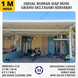 Rumah Grand Deltasari Waru Dekat Surabaya Selatan Row Lebar Siap Huni
