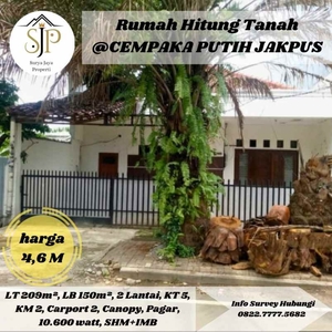 Rumah Hitung Tanah Harga Murah Dalam Perumahan Cempaka Putih Jakpus