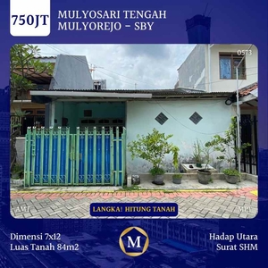 Rumah Hitung Tanah Mulyosari Tengah Surabaya 750 Juta Shm Hadap Utara