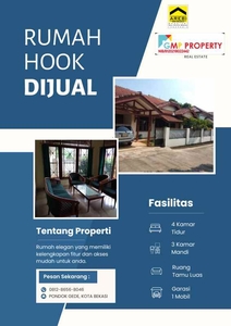 Rumah Hook Pondok Gede Siap Huni 2 Km Exit Tol Jati Warna Bekasi