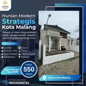 Rumah Hunian Lokasi Strategis Dekat Kampus Unikama Kota Malang