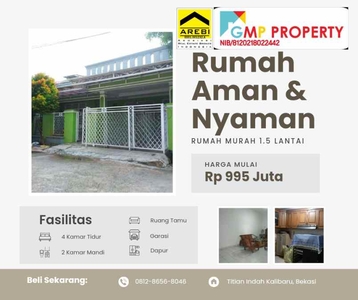 Rumah Kalibaru Murah 15 Lantai Siap Huni Dekat Sumarecon Bekasi