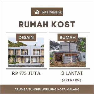 Rumah Kost Kota Malang Area Unisma Harga 775 Juta
