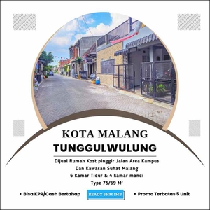Rumah Kost Kota Malang Harga 775 Juta Area Tunggulwulung
