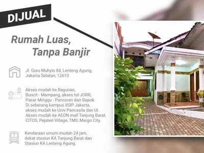 Rumah Luas Lenteng Agung Strategis Tanpa Banjir