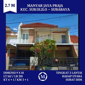 Rumah Mewah Manyar Jaya Praja Surabaya 26m Nego Siap Huni Terawat