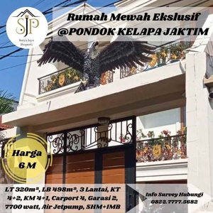 Rumah Mewah Turun Harga Ekslusif Di Pondok Kelapa Jakarta Timur