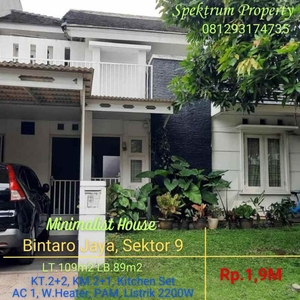 Rumah Minimalis Di Bintaro Sektor 9 Lt109 Lb89 Rp19m