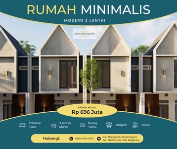 Rumah Minimalis Modern Siap Bangun Dua Lantai Di Magelang Dekat Kota