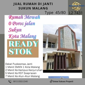 Rumah Minimalis Murah Super Strategis Di Sukun Malang