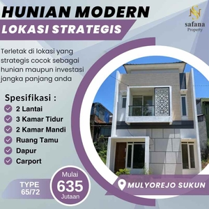 Rumah Modern Minimalis Di Mulyorejo Sukun