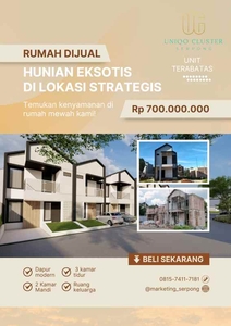 Rumah Murah Dan Baru Dengan Lokasi Strategis Di Serpong