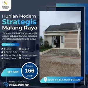 Rumah Murah Modern 1 Lantai Di Bululawang Malang